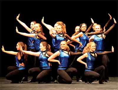 The Pirate Motion dance team performs the opening number of the Community Dance Invitational that the team hosted last week. PHOTO BY VERNON ROBISON/Moapa Valley Progress.