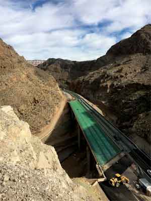 Long delays are expected to both north- and southbound traffic at Virgin River Bridge No. 6 in the Virgin River Gorge this week as crews pour a new concrete bridge deck. 