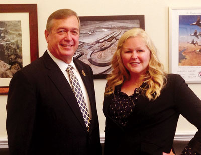 Local resident Lacey Sproul-Tom met with Congressman Cresent Hardy to discuss public lands issues during the Women’s Leadership Communication Boot Camp which he attended in Washington DC earlier this month. 