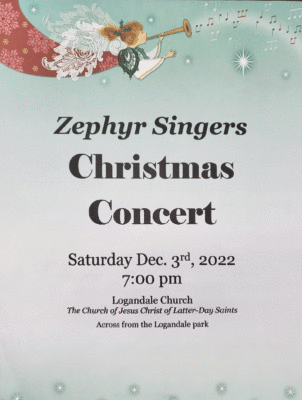 Zephyr Singers Christmas Concert @ Logandale LDS building