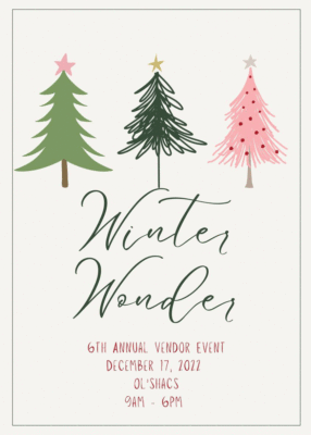 Winter Wonder Vendor Event @ OLSHACS (Old Logandale School)