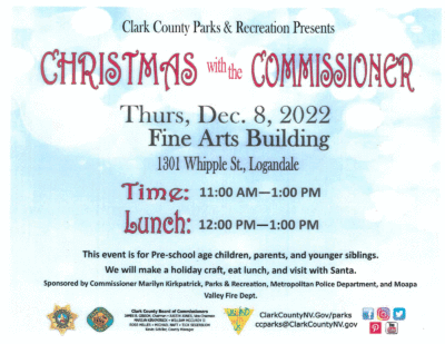 Christmas with the Commissioner @ Fairgrounds Fine Arts Building