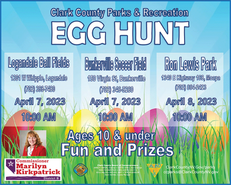 Parks and Rec Egg Hunt: Moapa, Logandale, Bunkerville @ Logandale Sports Complex