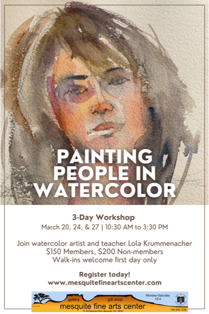 Workshop: Painting People in Watercolor @ Mesquite Fine Arts Center