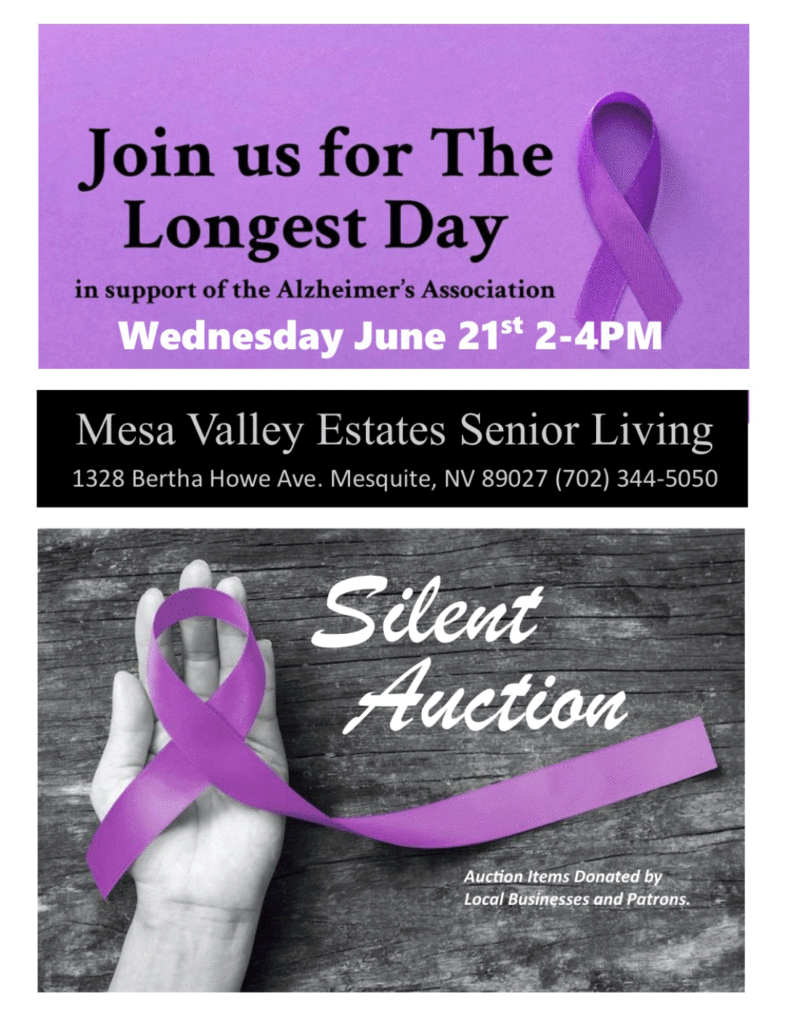 Silent Auction for Alzheimer's Association @ Mesa Valley Estates