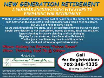 New Generation Retirement Seminar @ Holiday Inn Express