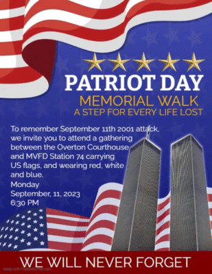 Patriot Day Memorial Walk @ MVFD Station 74
