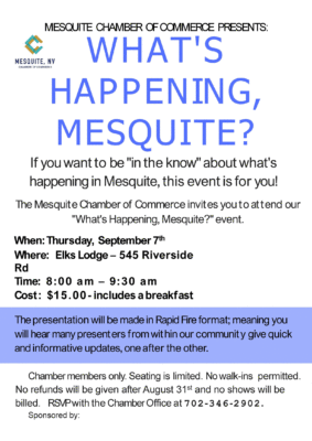 What's Happening Mesquite, Breakfast @ Mesquite Elks Lodge