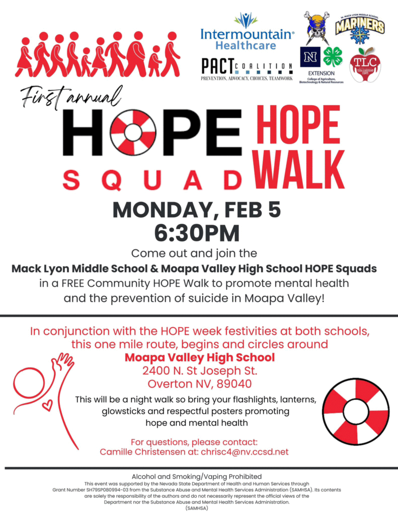 Hope Squad Hope Walk @ Moapa Valley High School