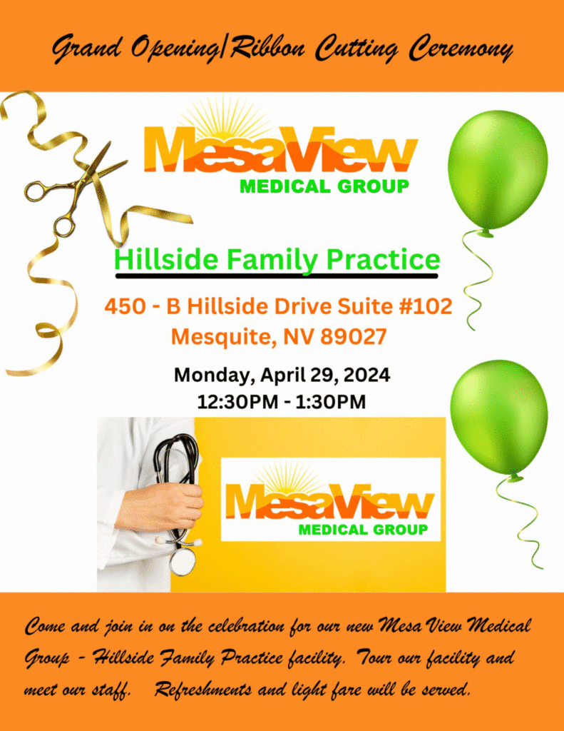 Mesa View Medical Hillside Family Practice @ 450 B Hillside Dr Suite 102, Mesquite, NV 89027
