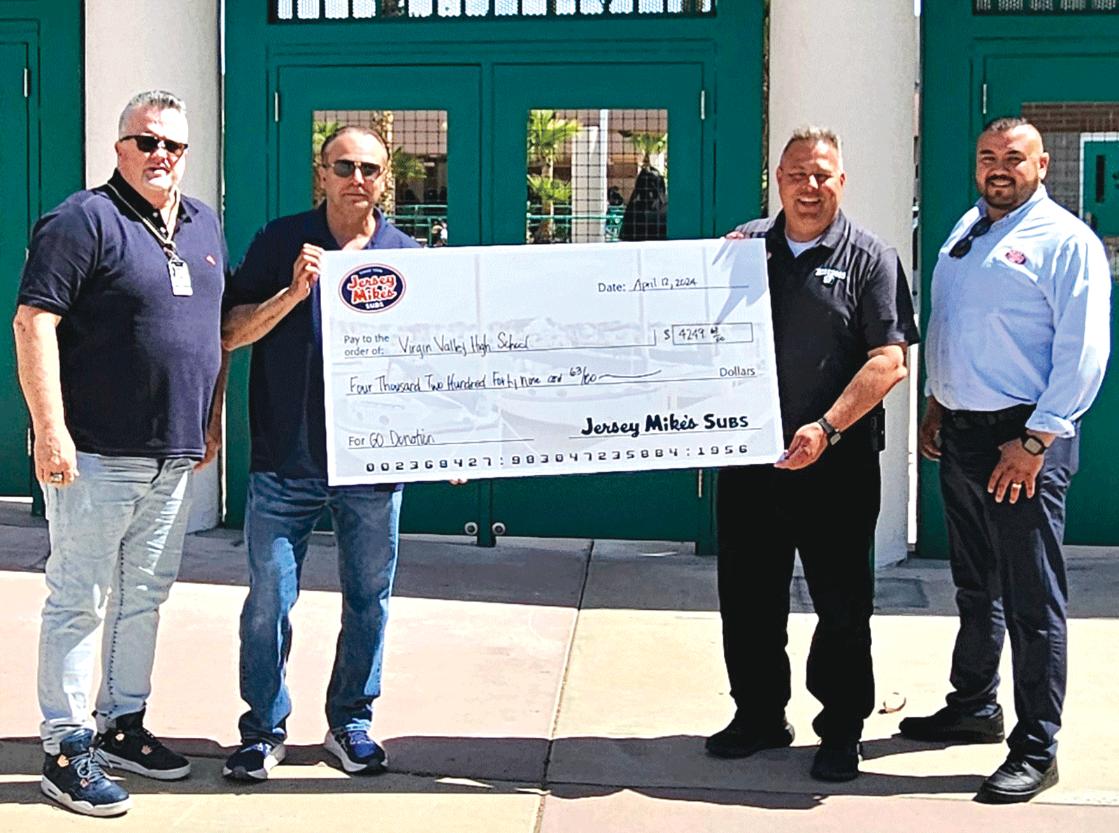 Jersey Mike’s gifts $4.2K to VVHS Flag Football