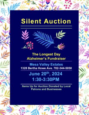 The Longest Day Alzheimer's Fundraiser Silent Auction @ Mesa Valley Estates