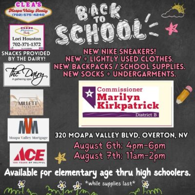 Back to school supplies event @ Overton Community Center